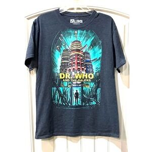 Dr Who And The Daleks Mens T Shirt Size Medium Heathered Grey 2014